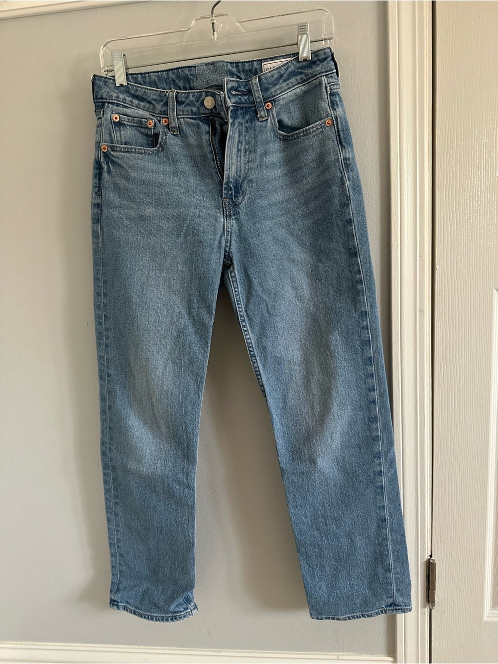 GAP Women's Straight Leg Jeans in Light Blue Denim